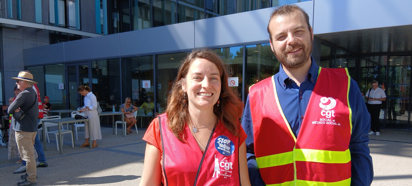 Maëlys Rousteu et Teddy Metayer CGT santé-sociaux