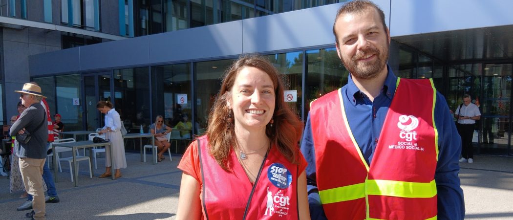 Maëlys Rousteu et Teddy Metayer CGT santé-sociaux